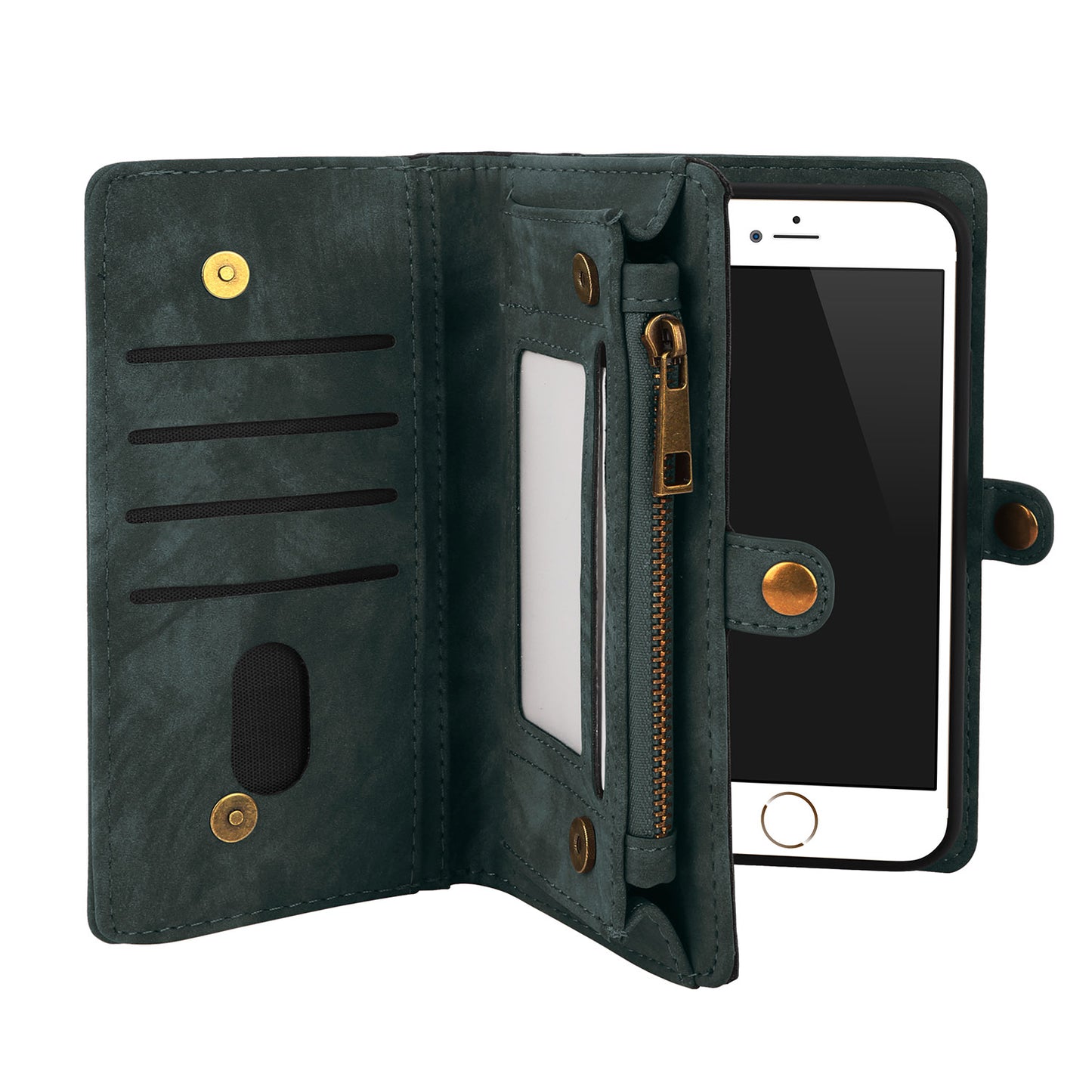 iPhone 6 Wallet Case with Detachable Magnetic Phone Holder