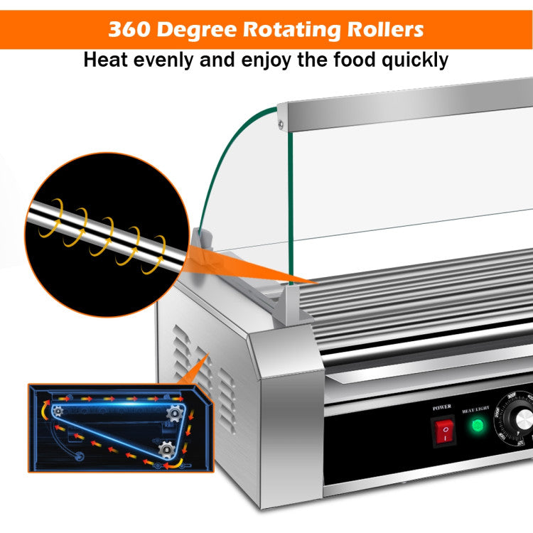 18 Hot Dog 7-Roller Commercial Cooker