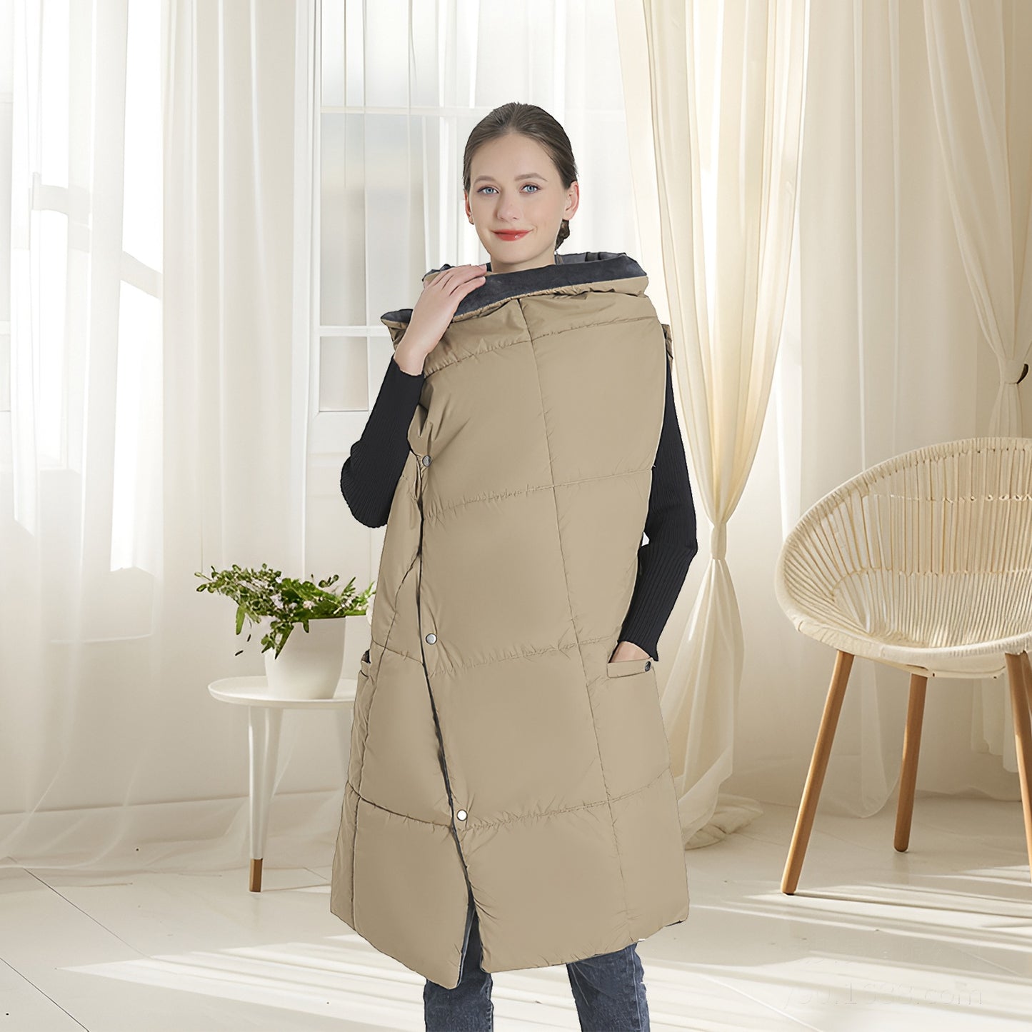 USB Heated Blanket Shawl with 6 Zones & 3 Heat Settings