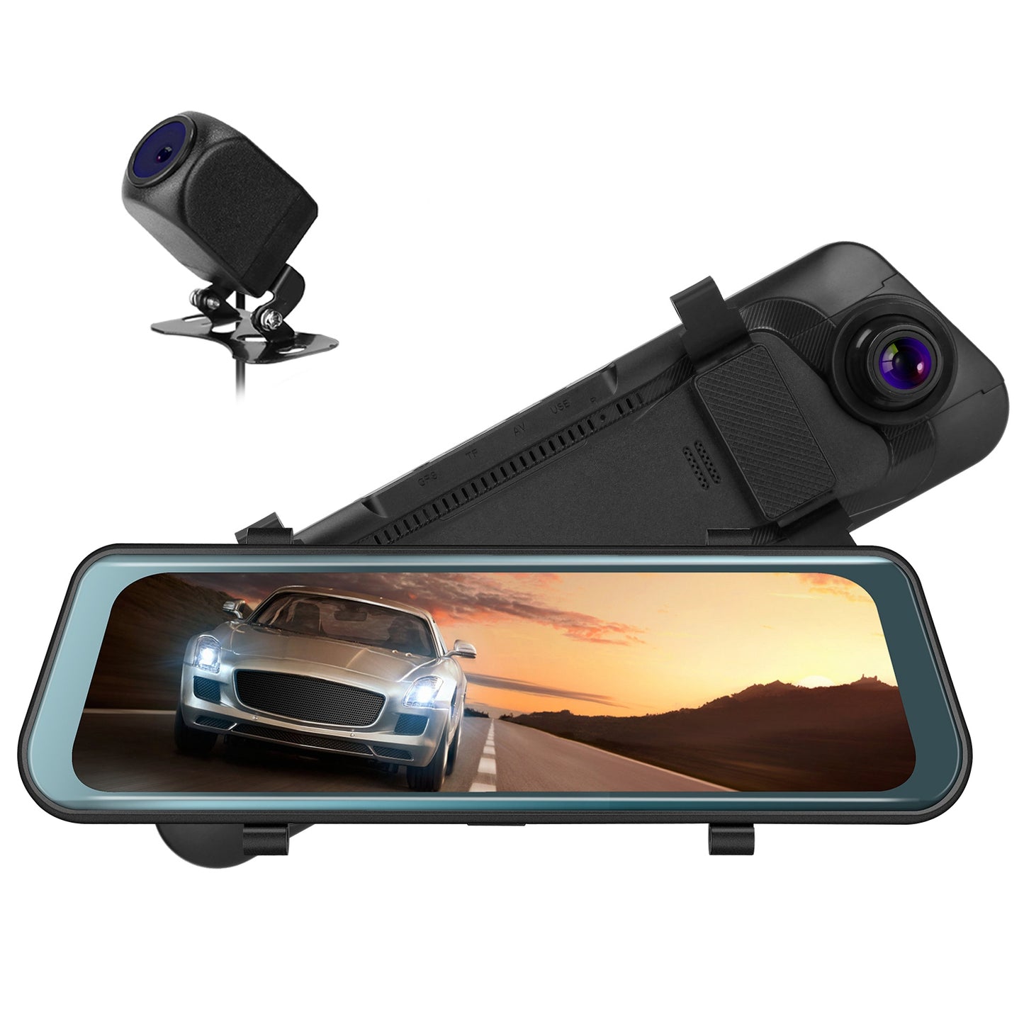 Dual Dash Camera 9.66" FHD 1080P Front & Rear with Night Vision