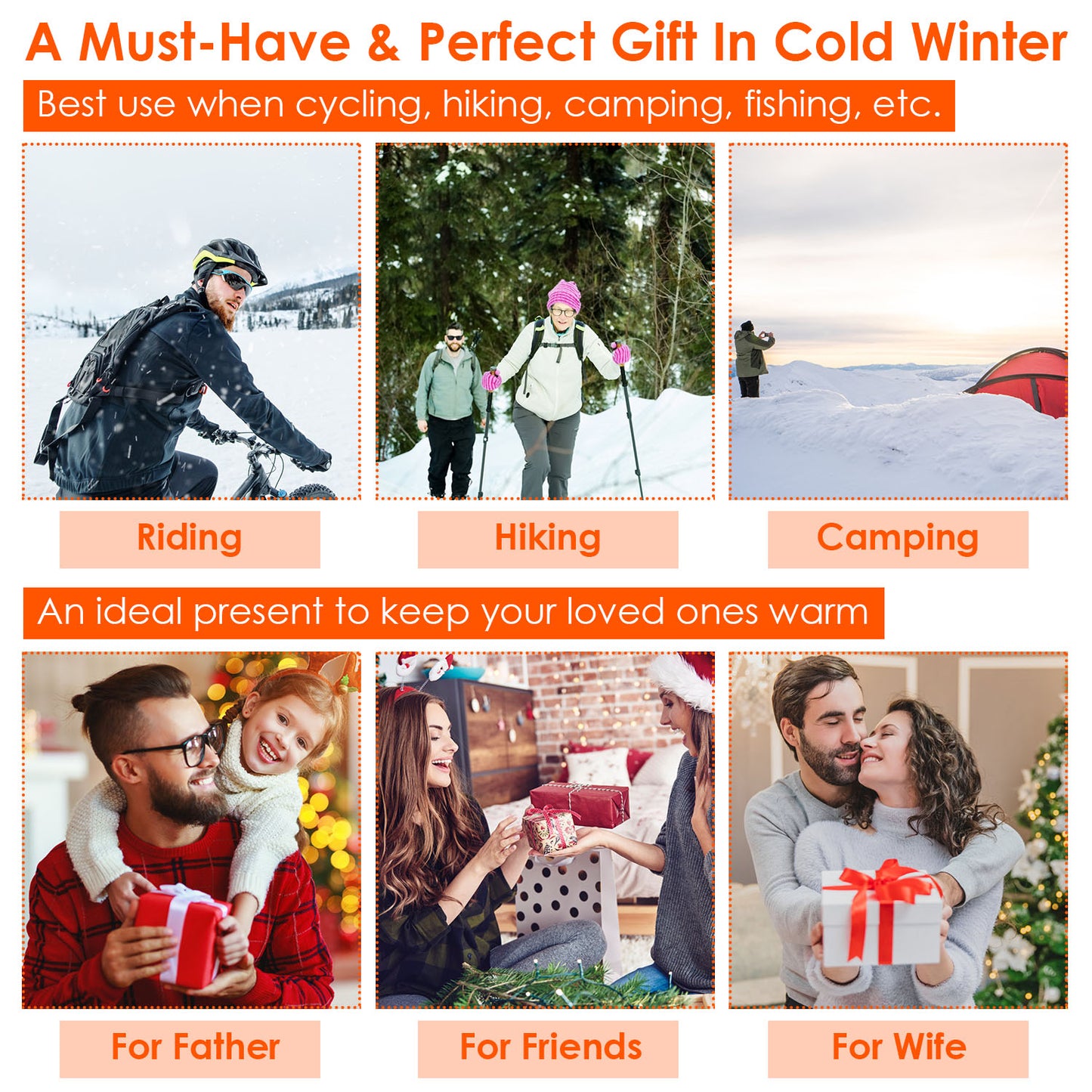 Soft Warm Scarves w/ 3 Heating Modes