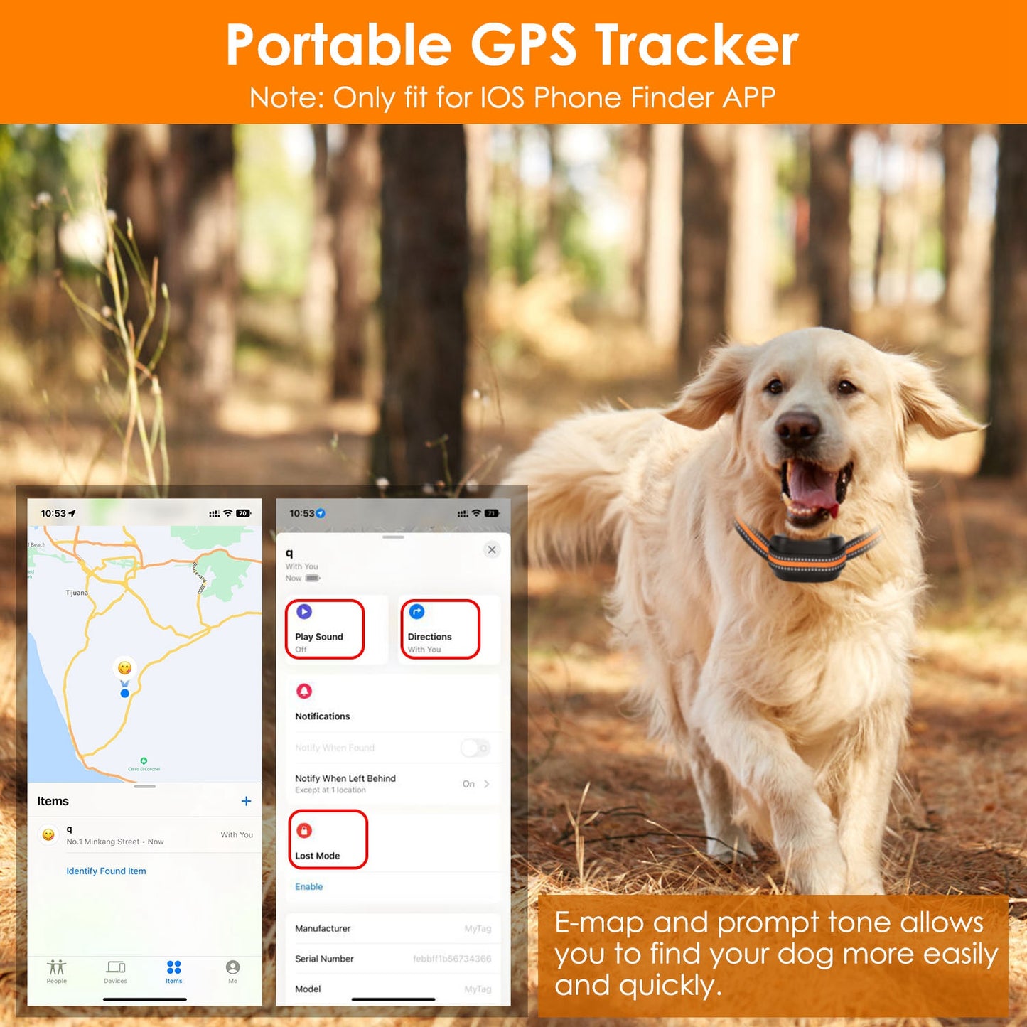 GPS Dog Fence & Tracker with 2887ft Radius for All Dog Sizes