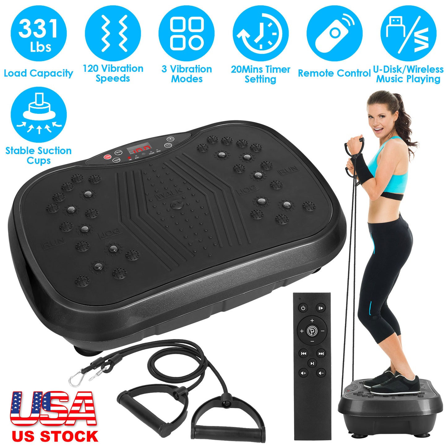 Vibration Plate Exercise Machine with 120 Speed Levels