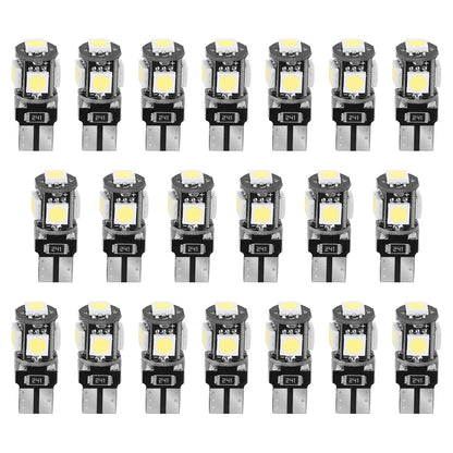 T10 LED Light Bulbs 20-Pack 6000K White Car Interior Lights