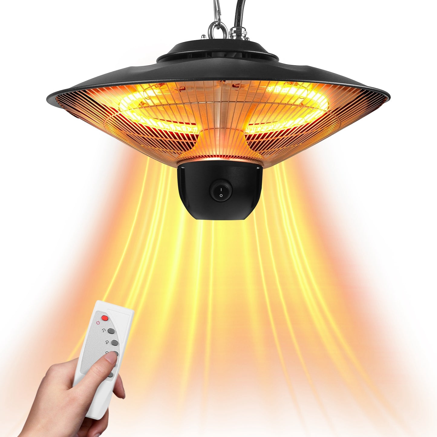 1500W Electric Patio Heater with Remote & Timer