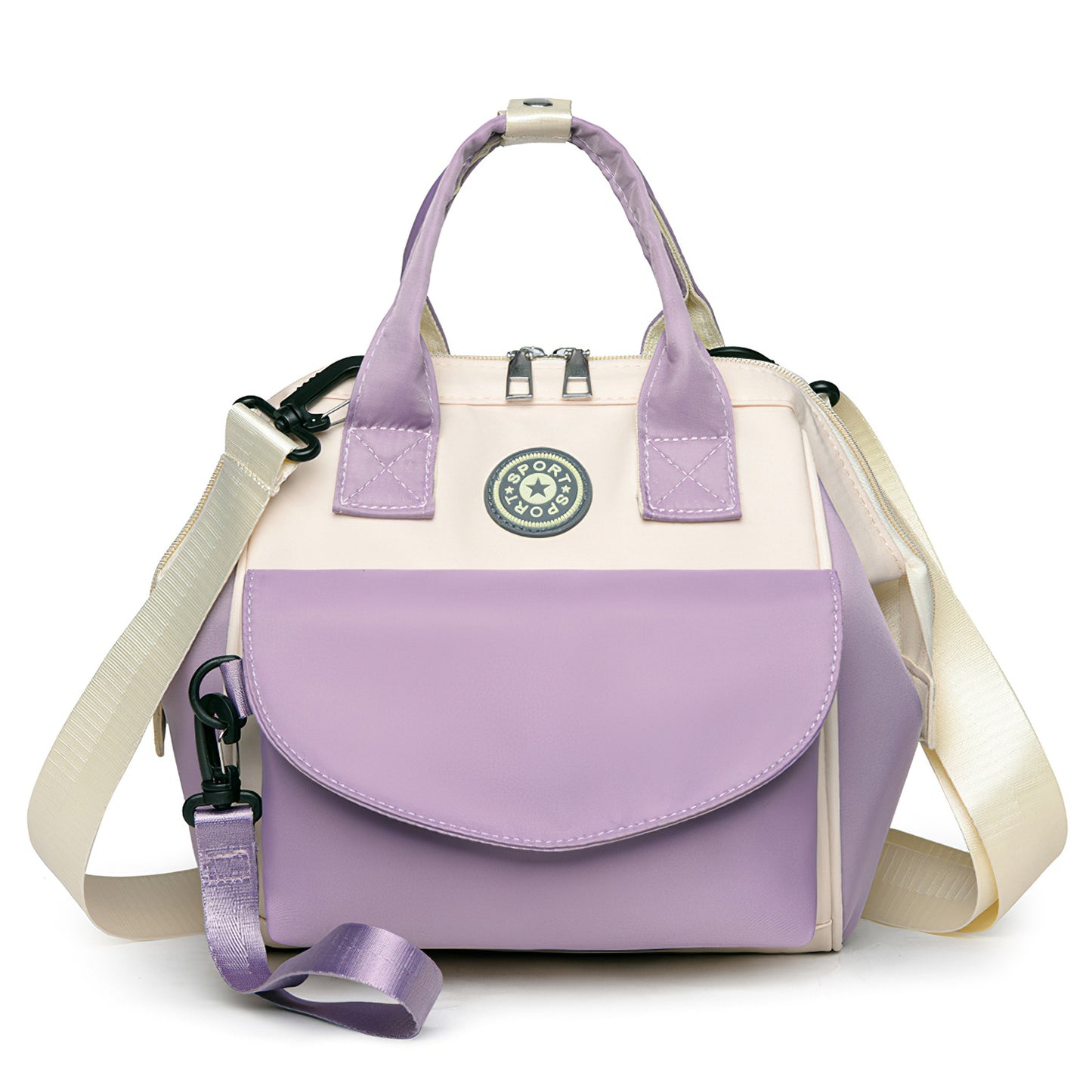 Diaper Bag with 6 Pockets and Detachable Small Bag