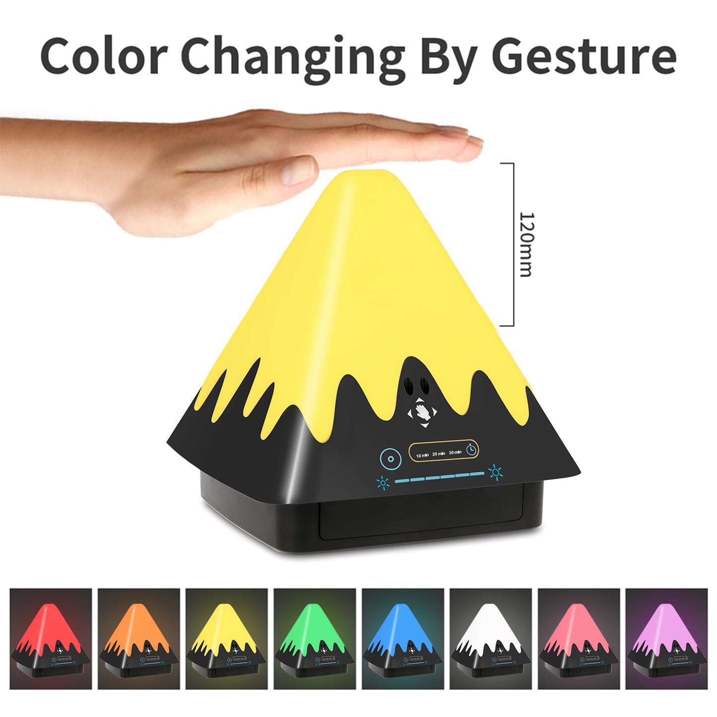 Touch Control Night Light with 8 Colors & Timer Function