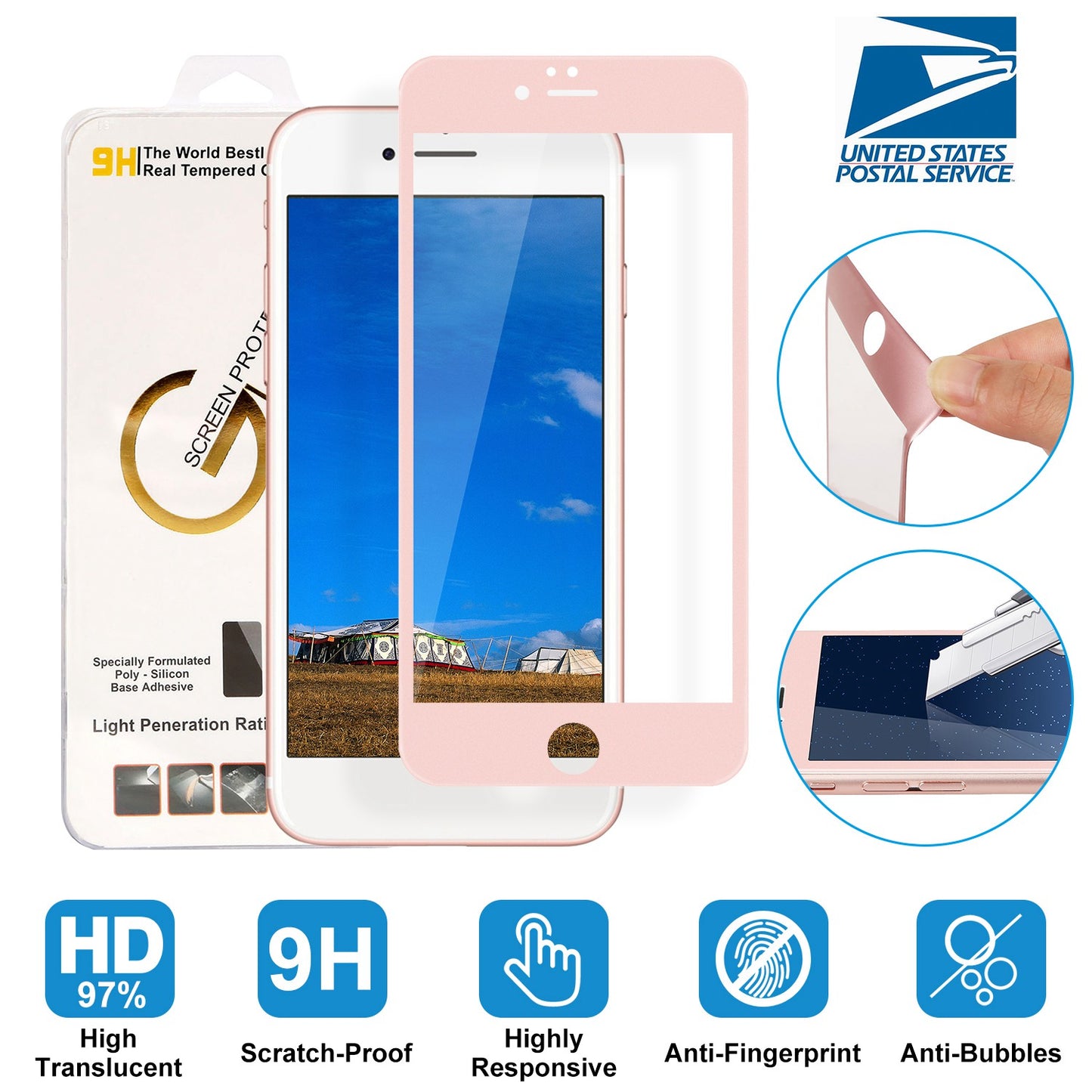 iPhone 6 Plus Tempered Glass Screen Protector 3D Edge