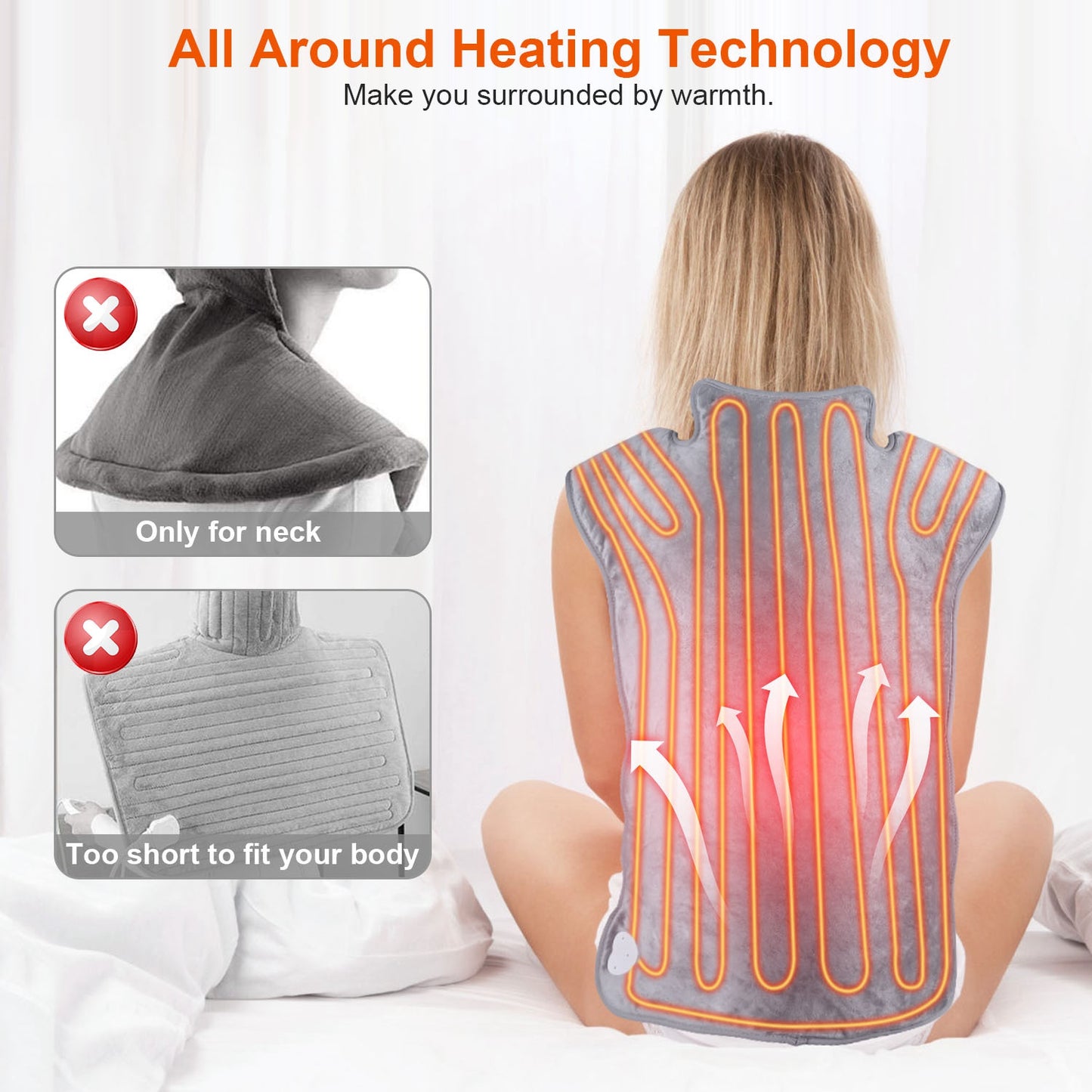 Electric Heating Wrap for Neck, Shoulder & Back Pain Relief