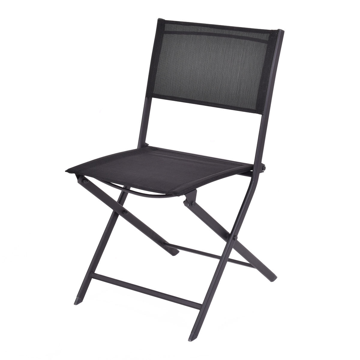 Folding Patio Dining Chairs Set of 4 - Steel Frame