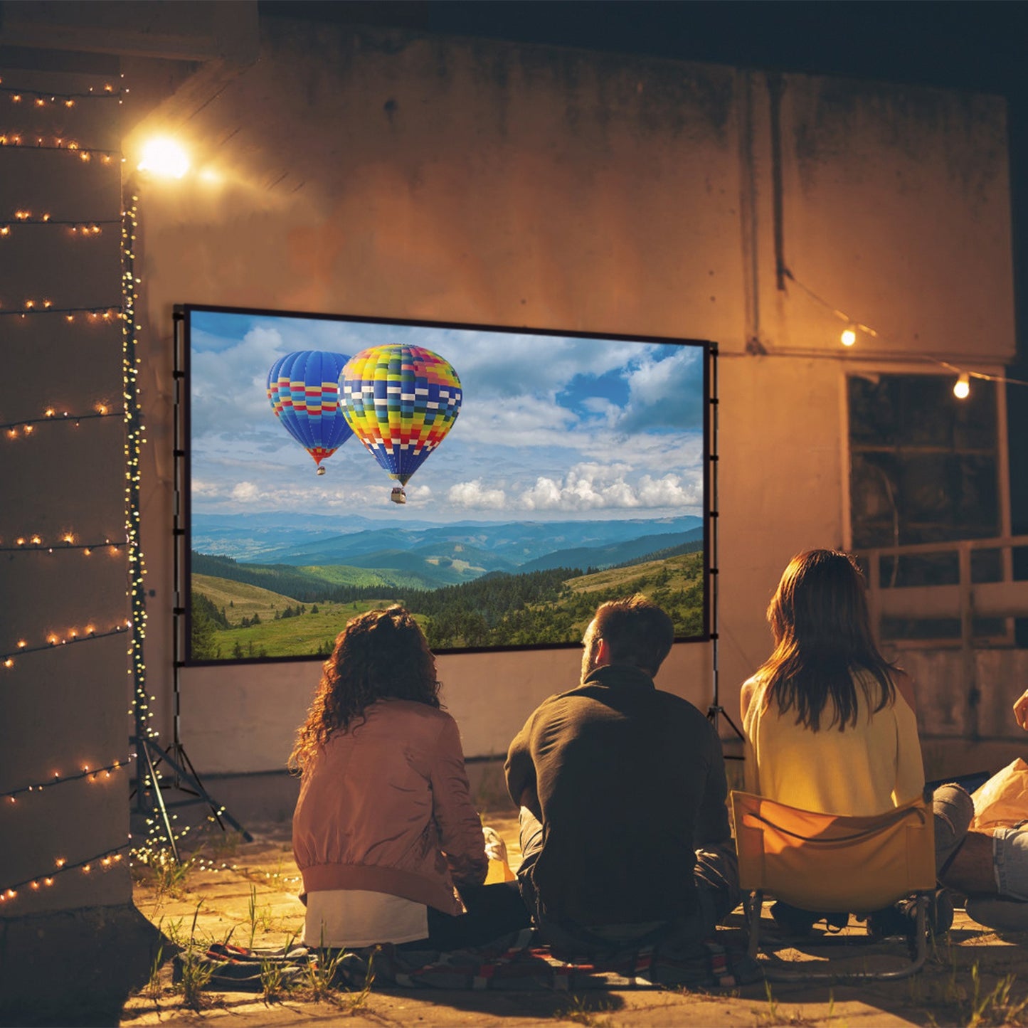 100" Projector Screen with Stand - 16:9 4K HD Portable