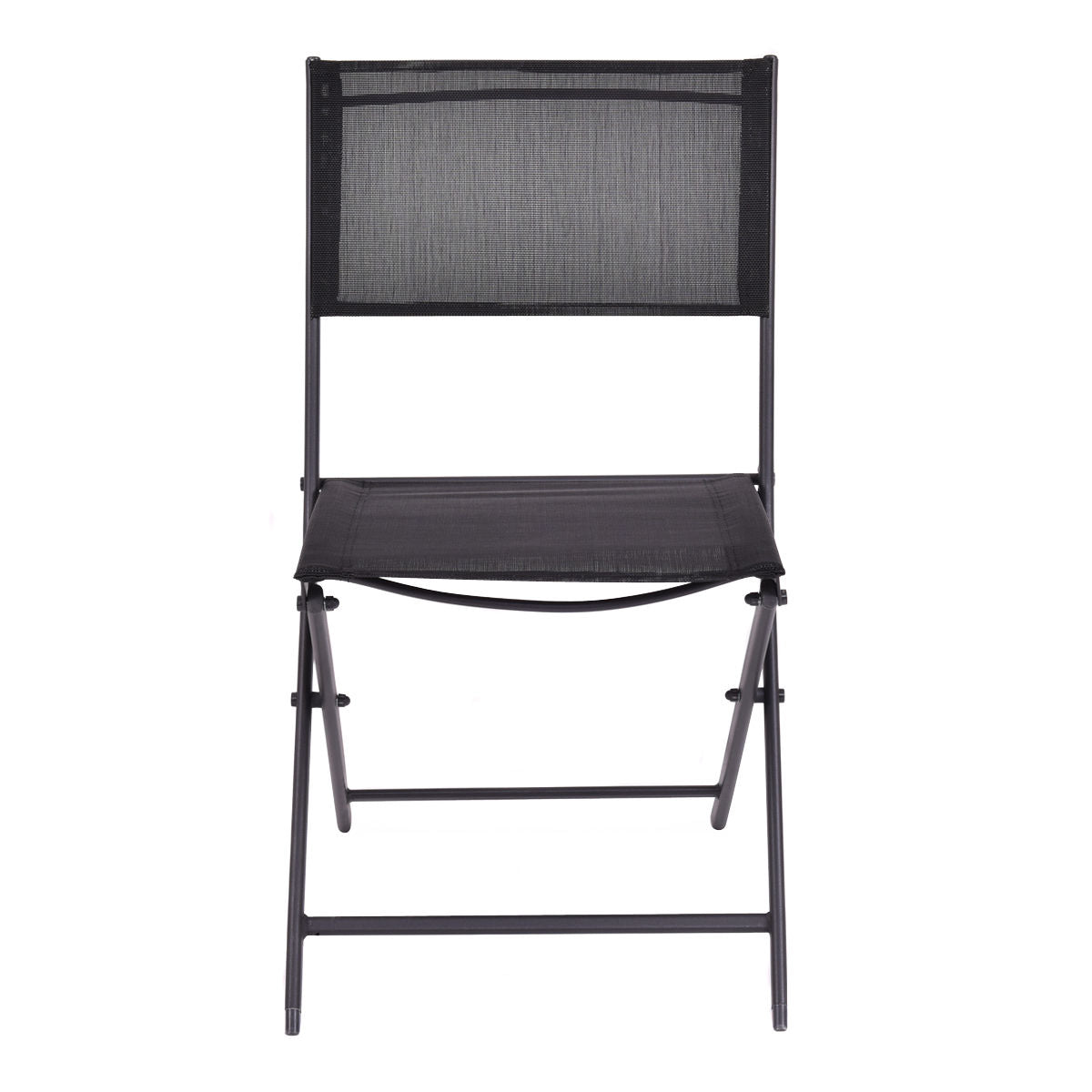 Folding Patio Dining Chairs Set of 4 - Steel Frame