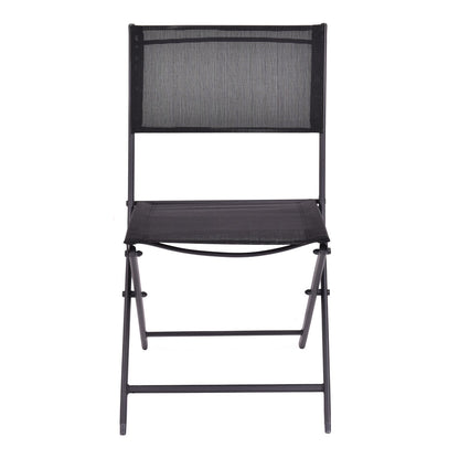 Folding Patio Dining Chairs Set of 4 - Steel Frame