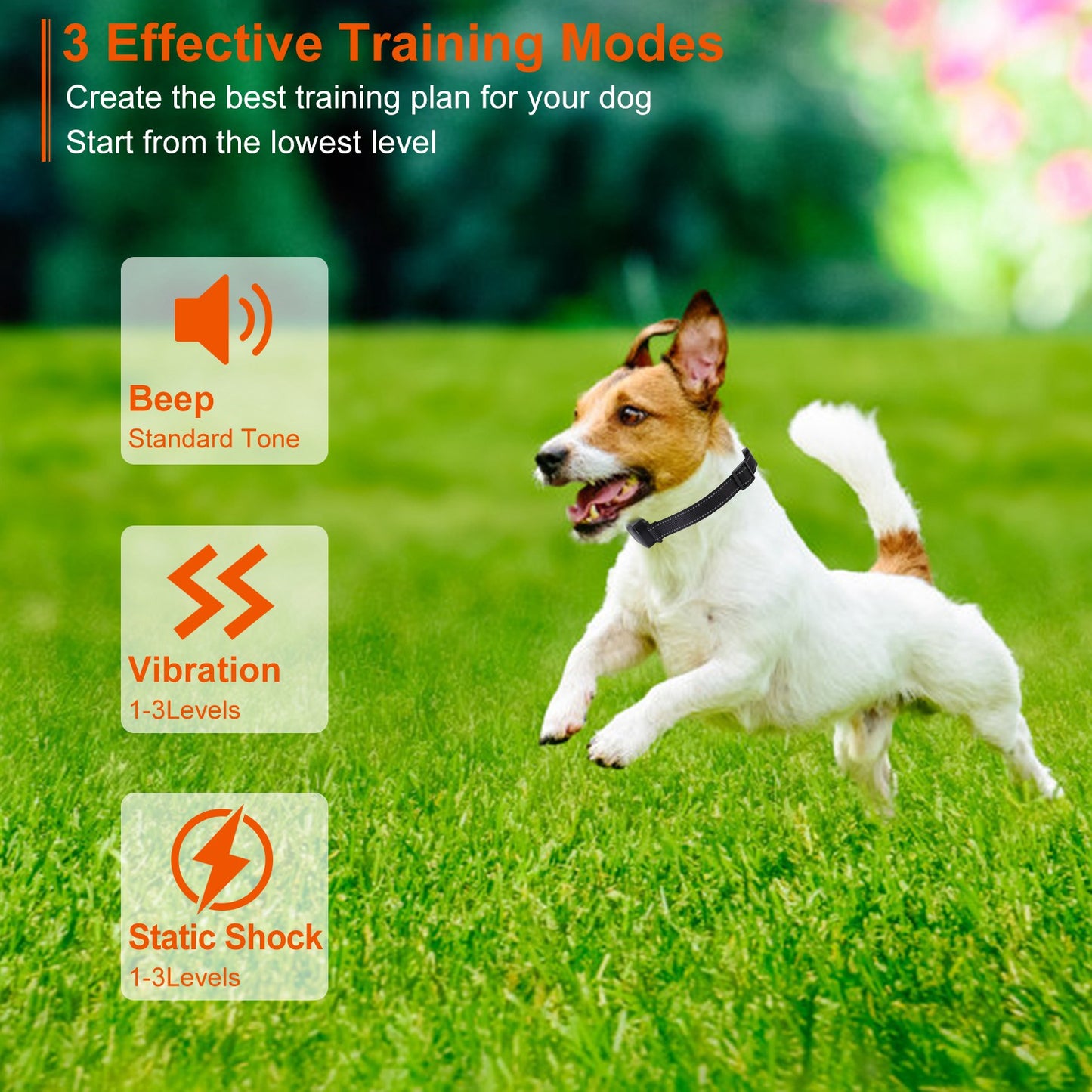 Wireless Dog Fence & Training Collar System 990FT Range