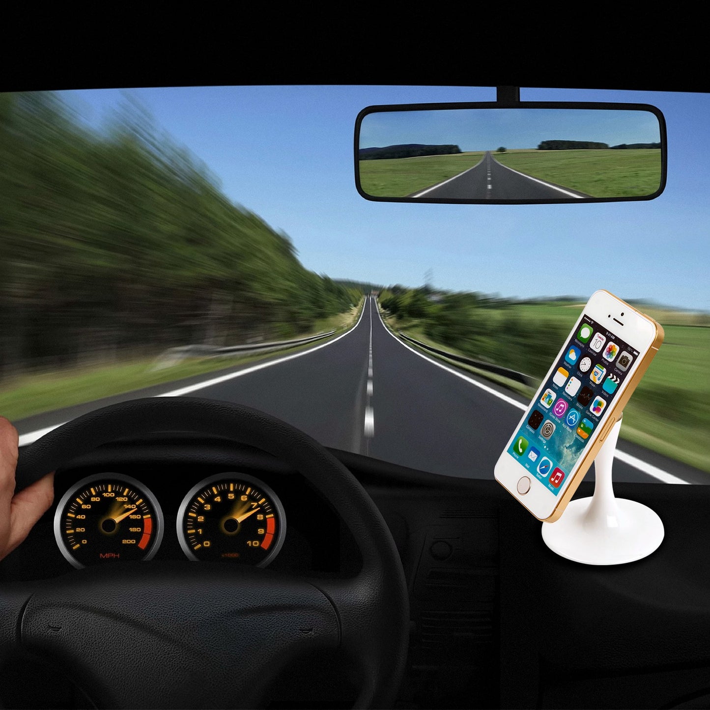 Magnetic Car Phone Mount Kit with 360° Rotation