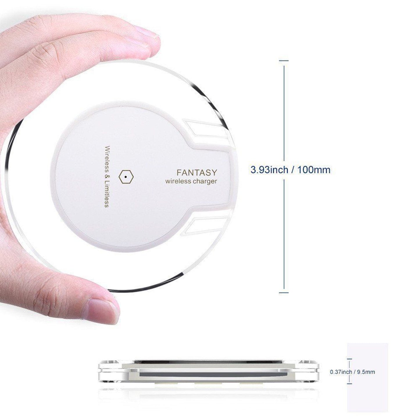 Qi Wireless Charging Pad - Mini Compact Design