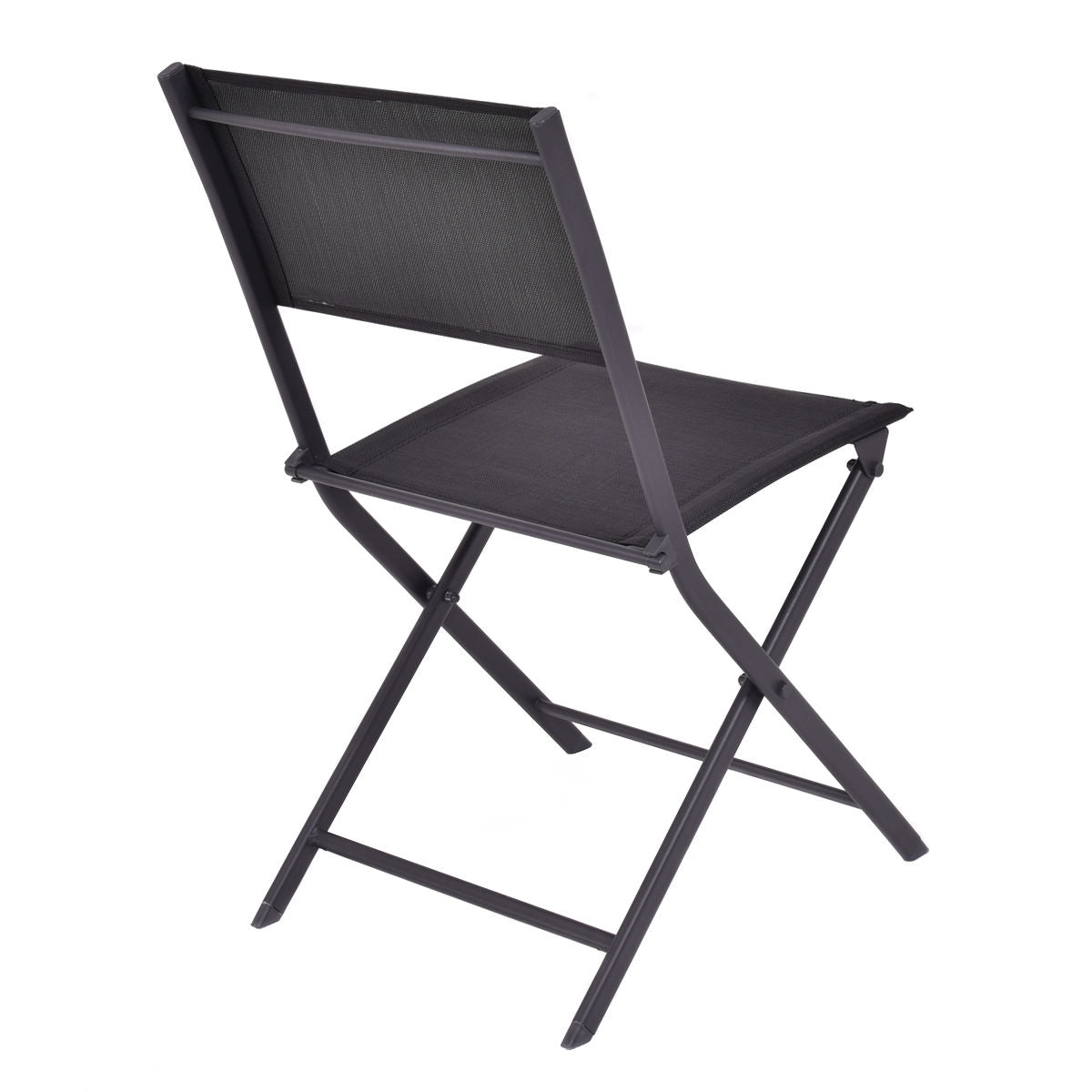 Folding Patio Dining Chairs Set of 4 - Steel Frame