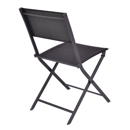 Folding Patio Dining Chairs Set of 4 - Steel Frame