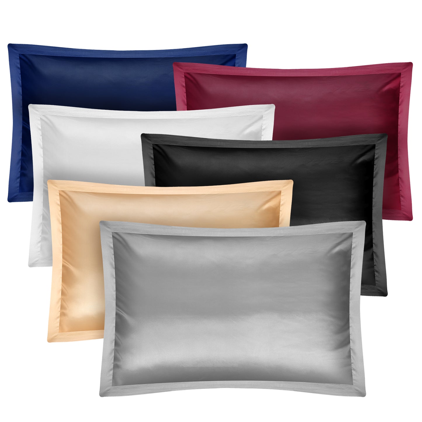 Satin Pillowcases Queen Size - 2 Pack Silky Smooth