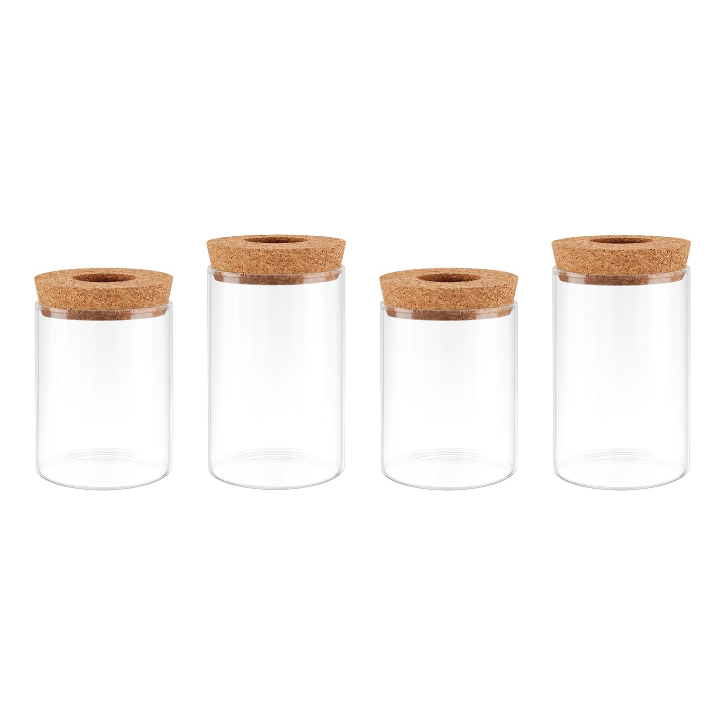 Glass Propagation Stations 4-Pack with Wood Cork Lids