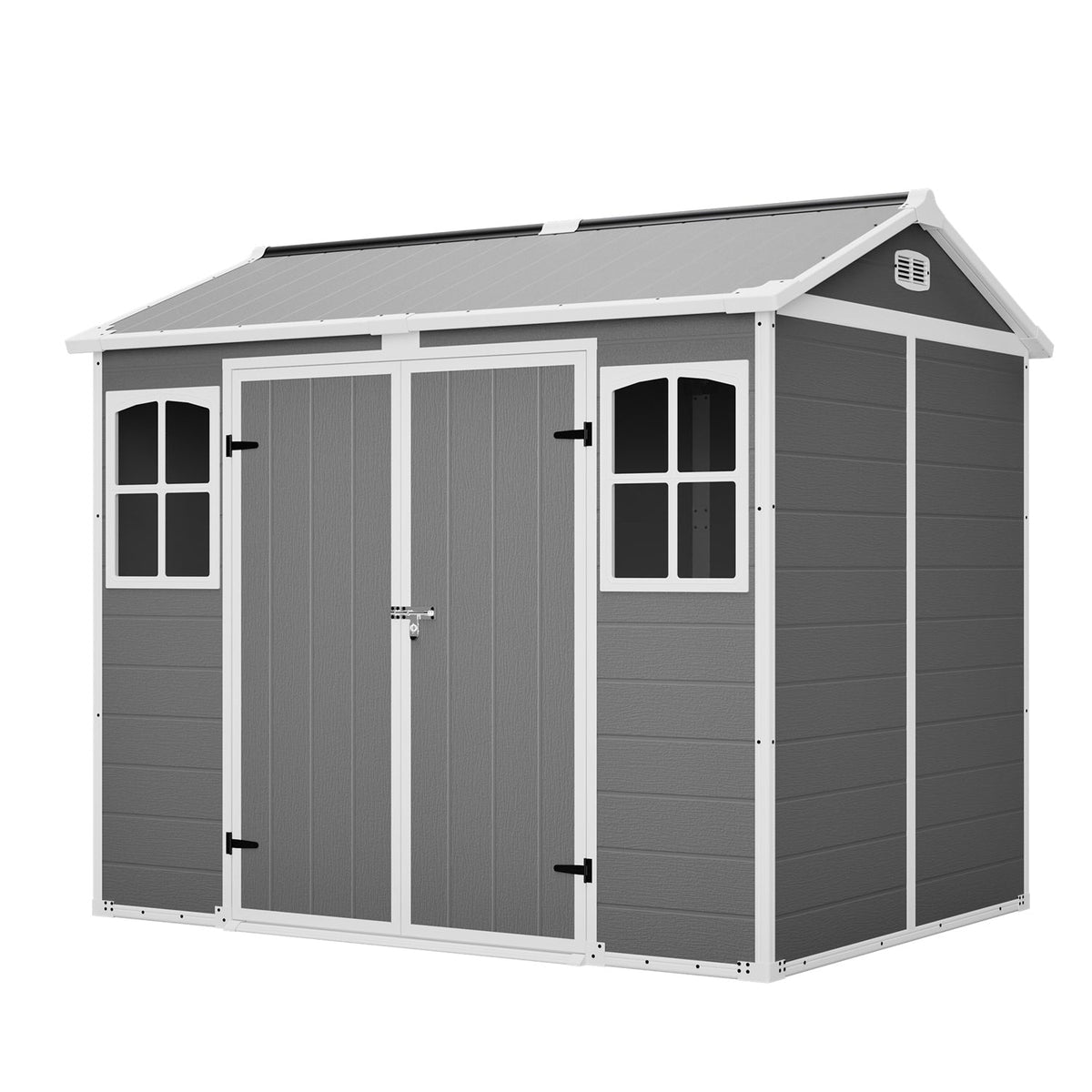 8x6 FT Resin Outdoor Storage Shed with Lockable Door