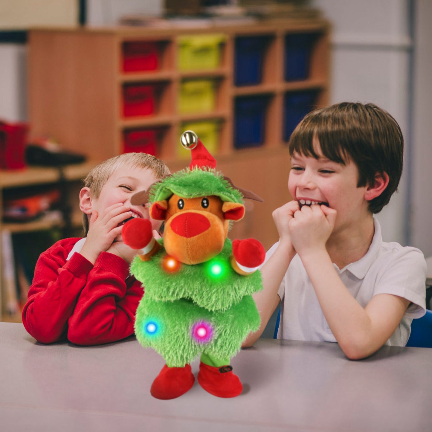 Dancing Singing Plush Toy with Mimicking & Light-Up Features