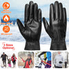 Unisex Leather Winter Warm Gloves