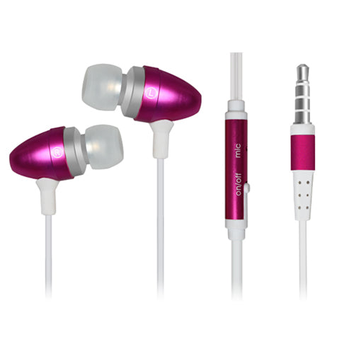 In-Ear Stereo Headset with Microphone - 4 Pack