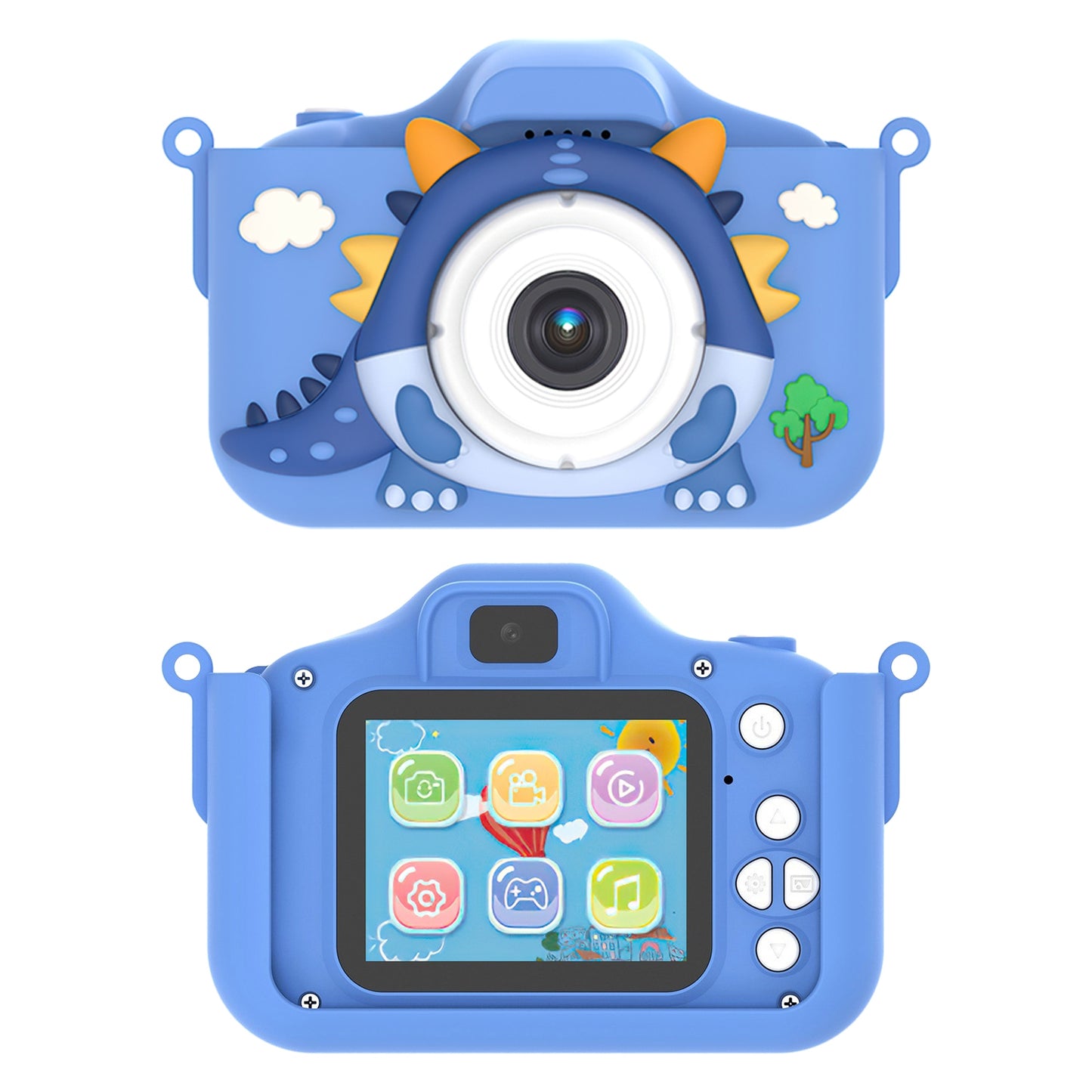 Kids Selfie Camera 48MP 1080P HD with Dinosaur Case