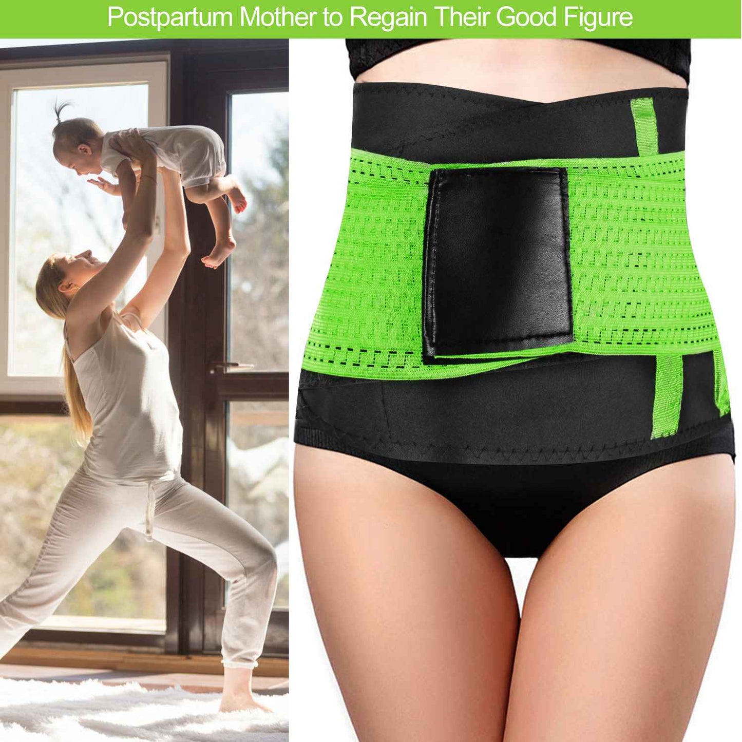 Waist Trainer Belt with Back Support - Adjustable Slimming Band
