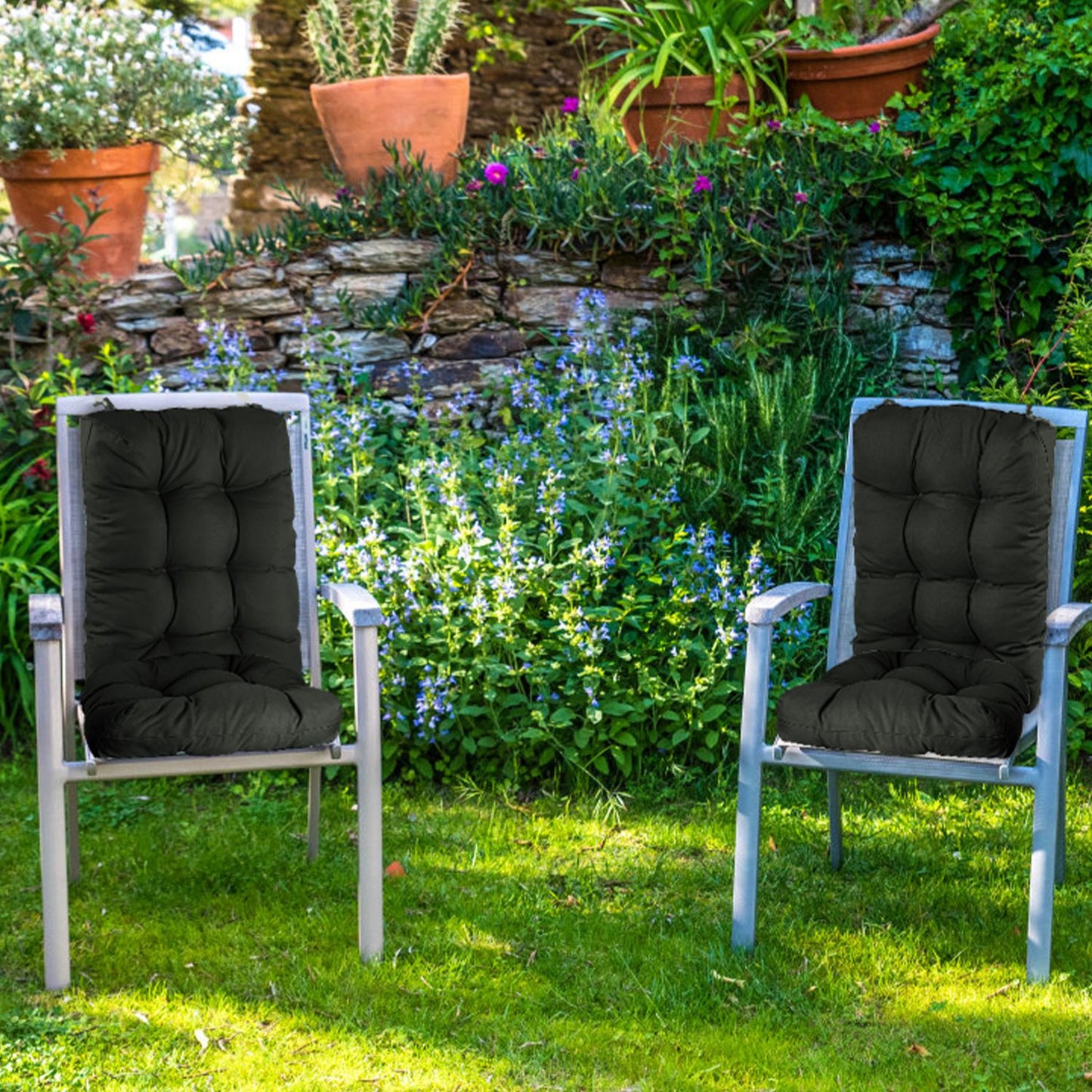 Rocking Chair Cushion Set with Non-Slip Ties - 2 Piece