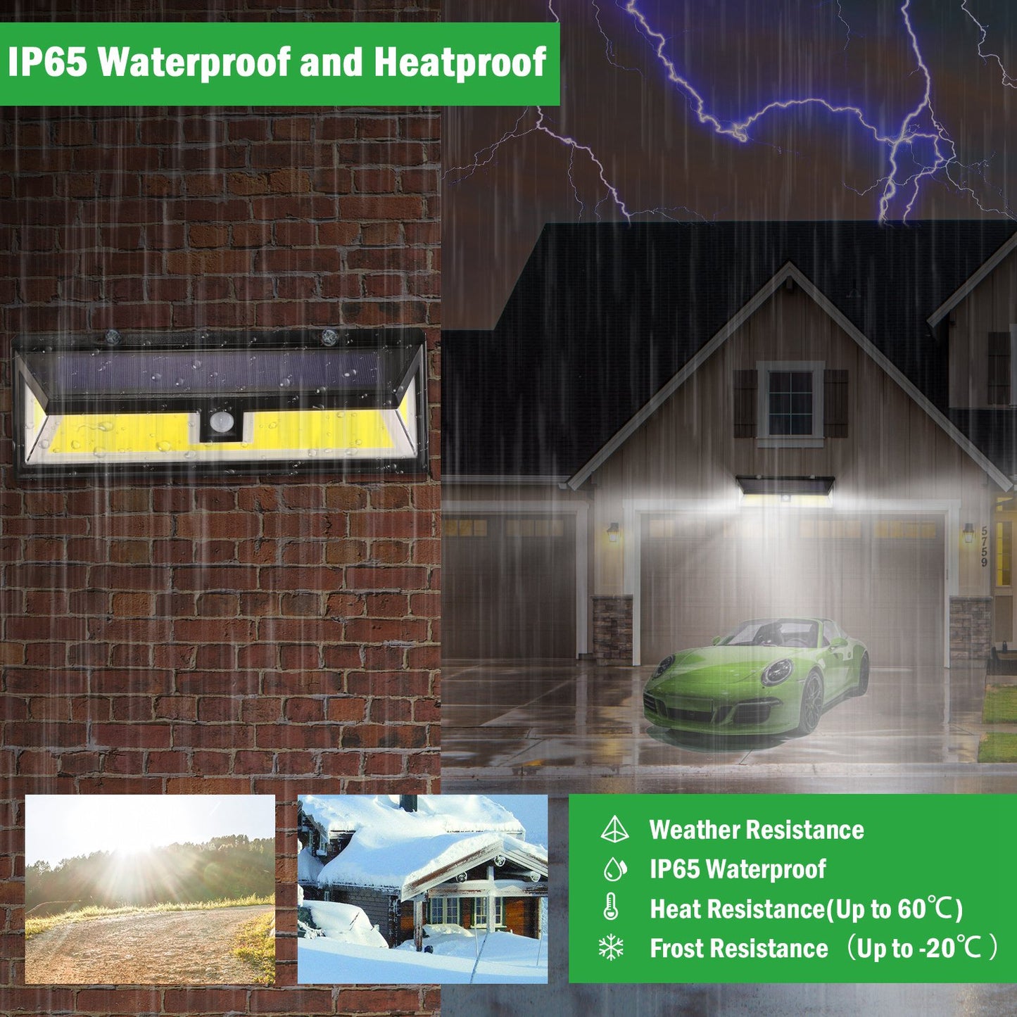Solar Motion Sensor Wall Light 180 LED Outdoor Waterproof