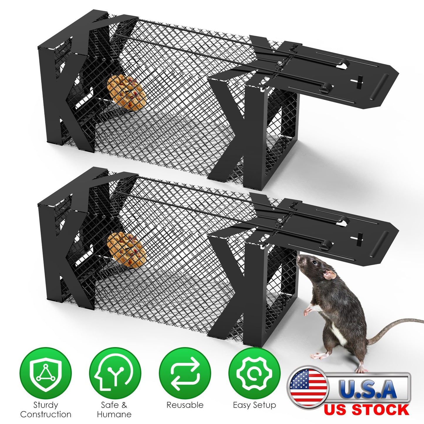 Humane Mouse Trap Cage 2-Pack - Live Catch & Release