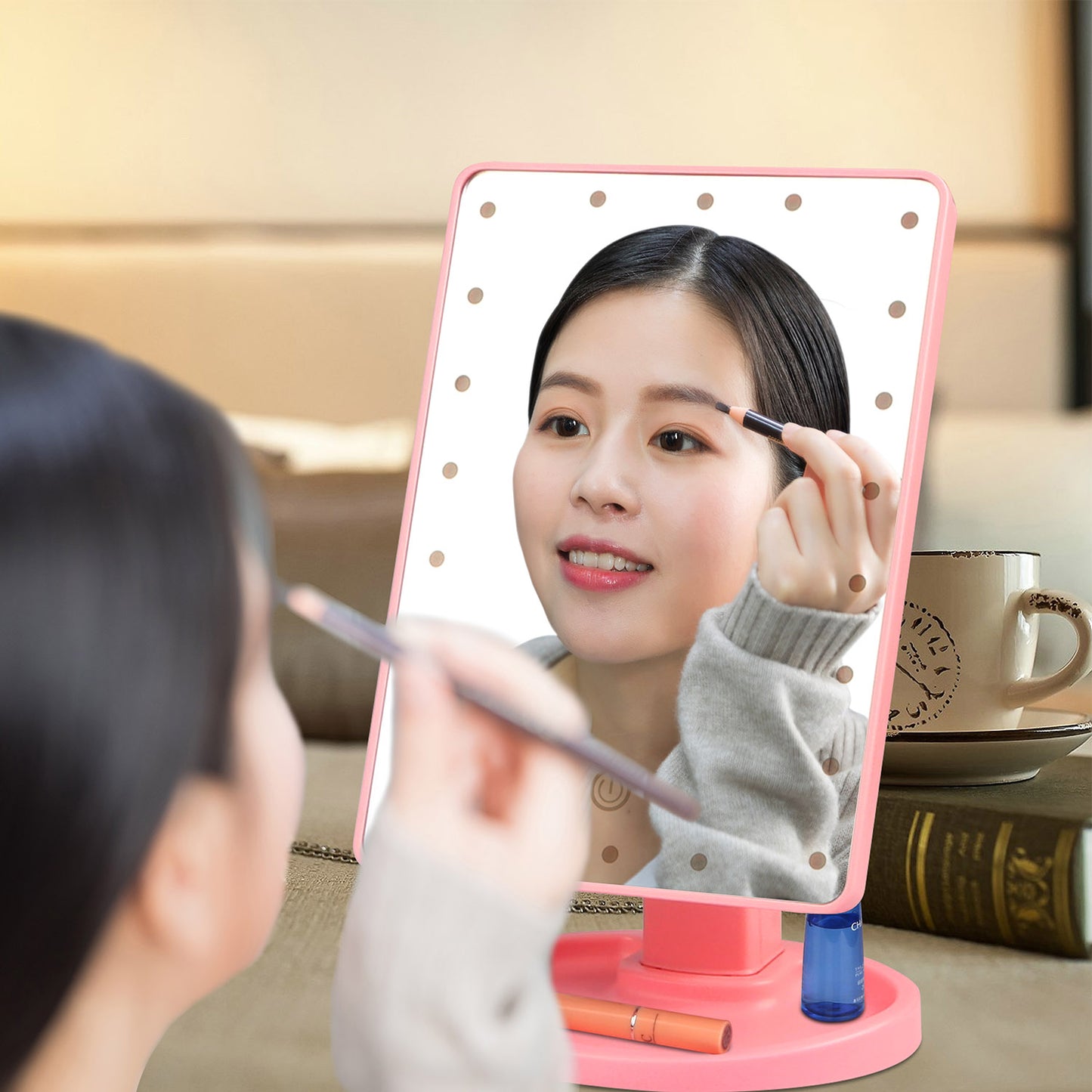 22 LED Lights Rechargeable Cosmetic Mirror