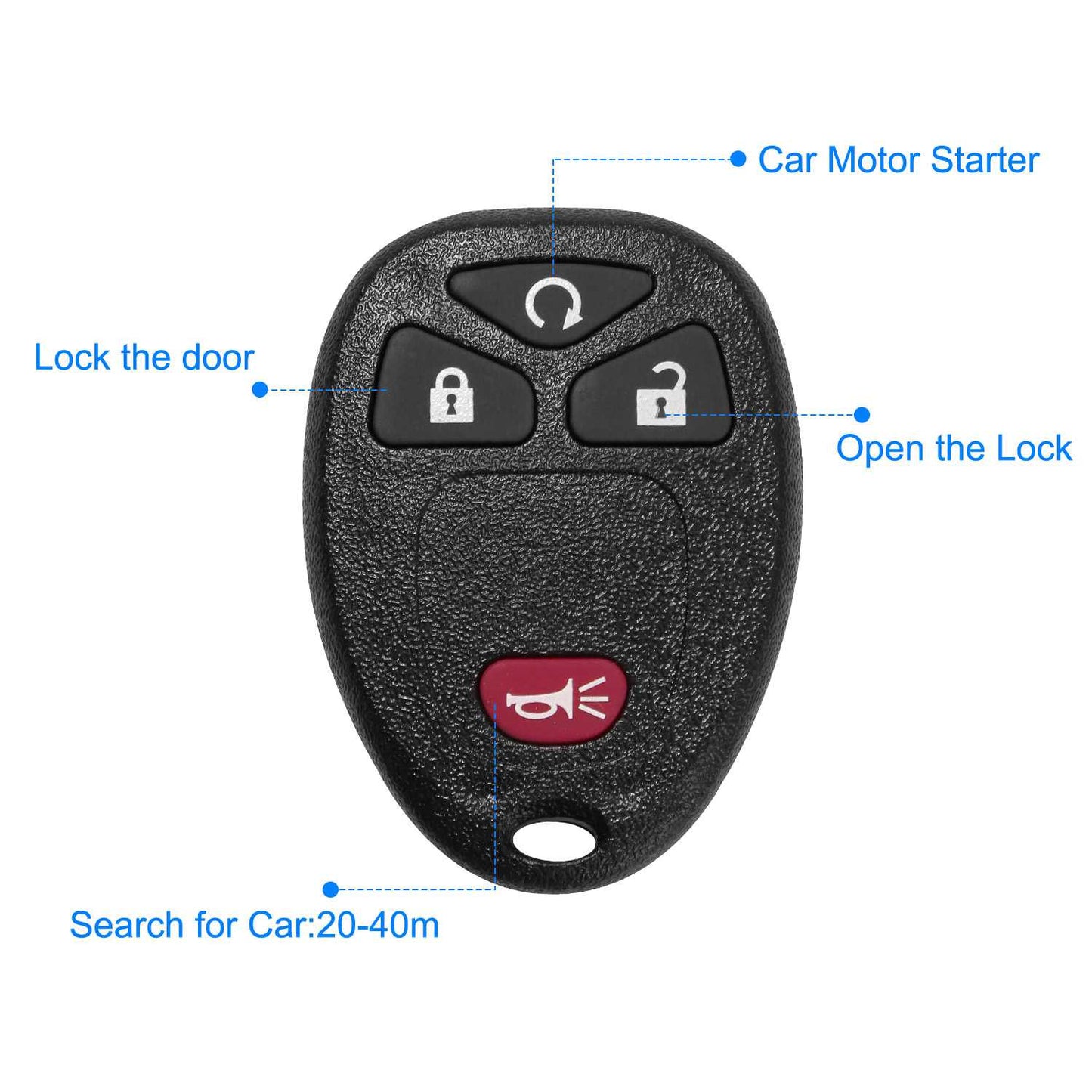 Keyless Entry Remote Key Fob for Chevy Impala Cadillac Buick