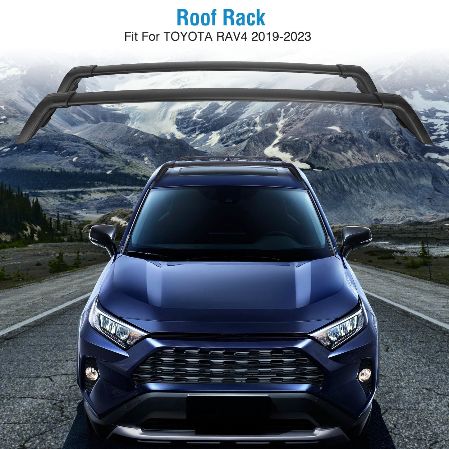 Roof Rack Cross Bars for Toyota RAV4 2019-2024 - 330 lbs Capacity