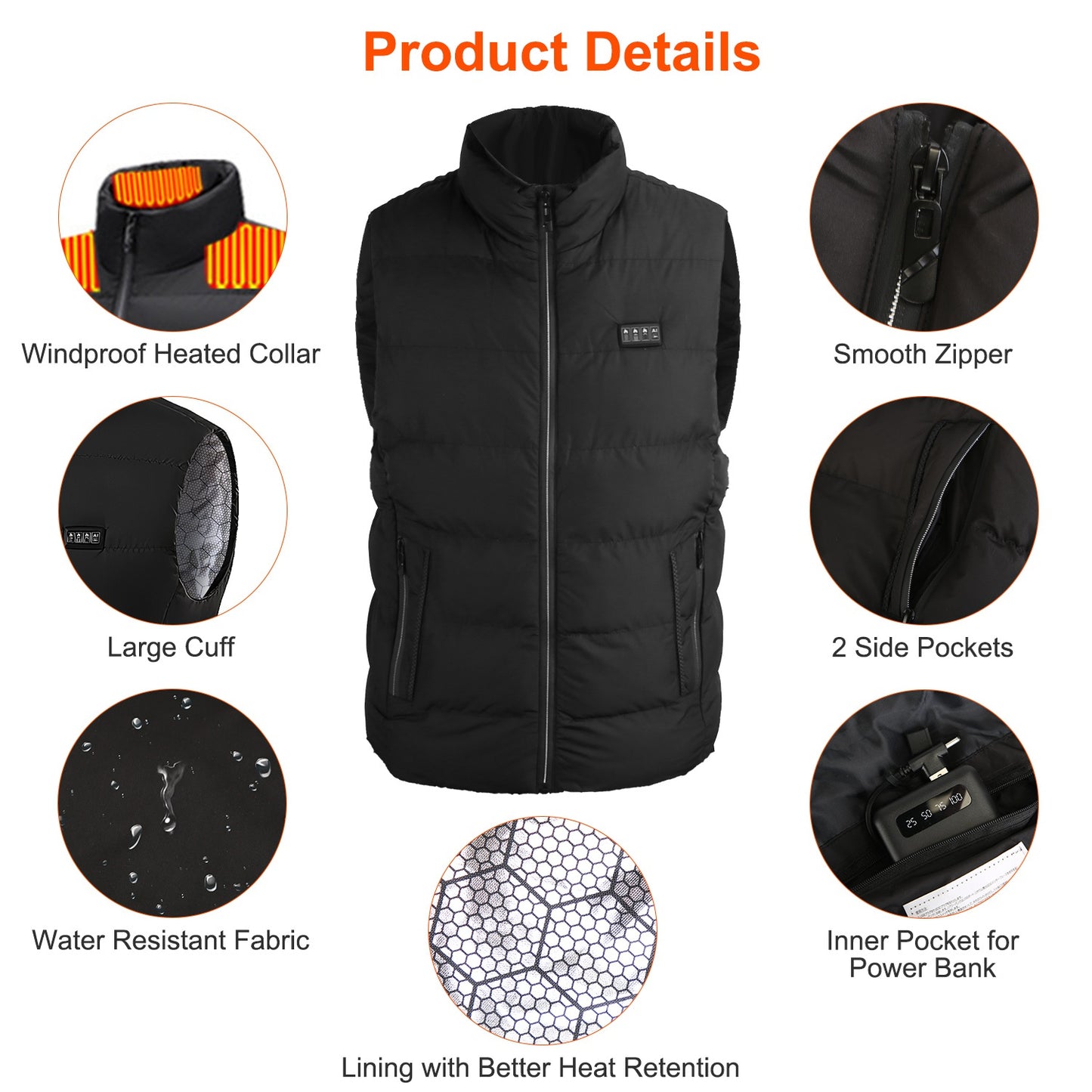 Heated Vest Men Women Heated Jacket