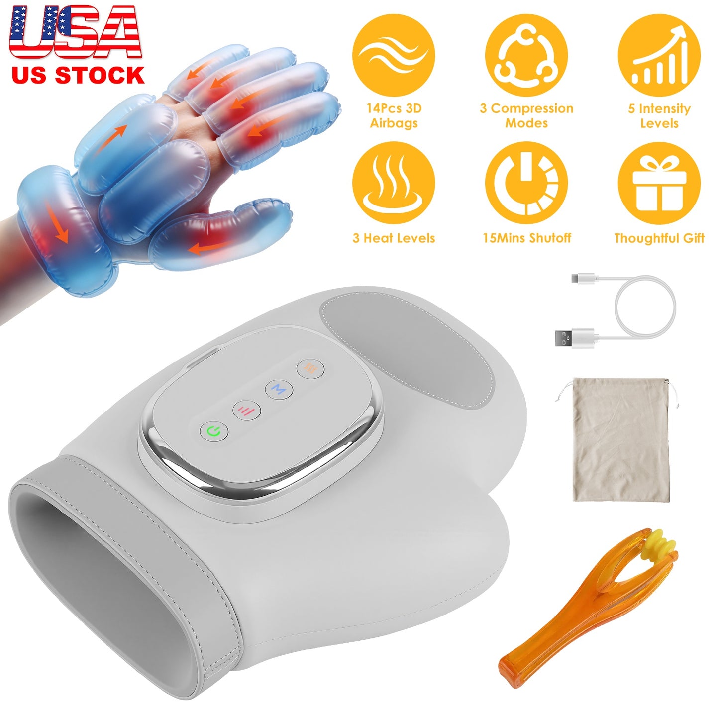 Cordless Hand Massager with Heat & Air Compression