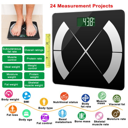 Smart Body Composition Scale with App & 24 Health Metrics