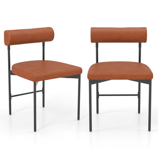 Upholstered Dining Chairs Set of 2 with Padded Backrest