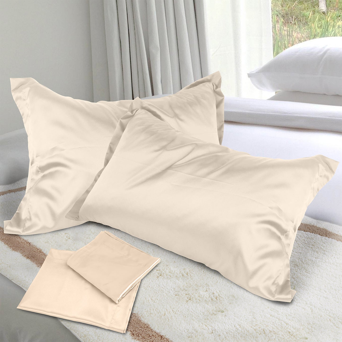 Satin King Pillowcase Set of 2 - Silky Smooth Hair & Skin Care