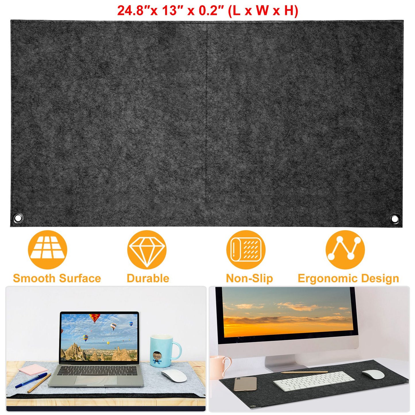 Extended Gaming Mouse Pad with Pen Holder - 24.8 x 13 Inch