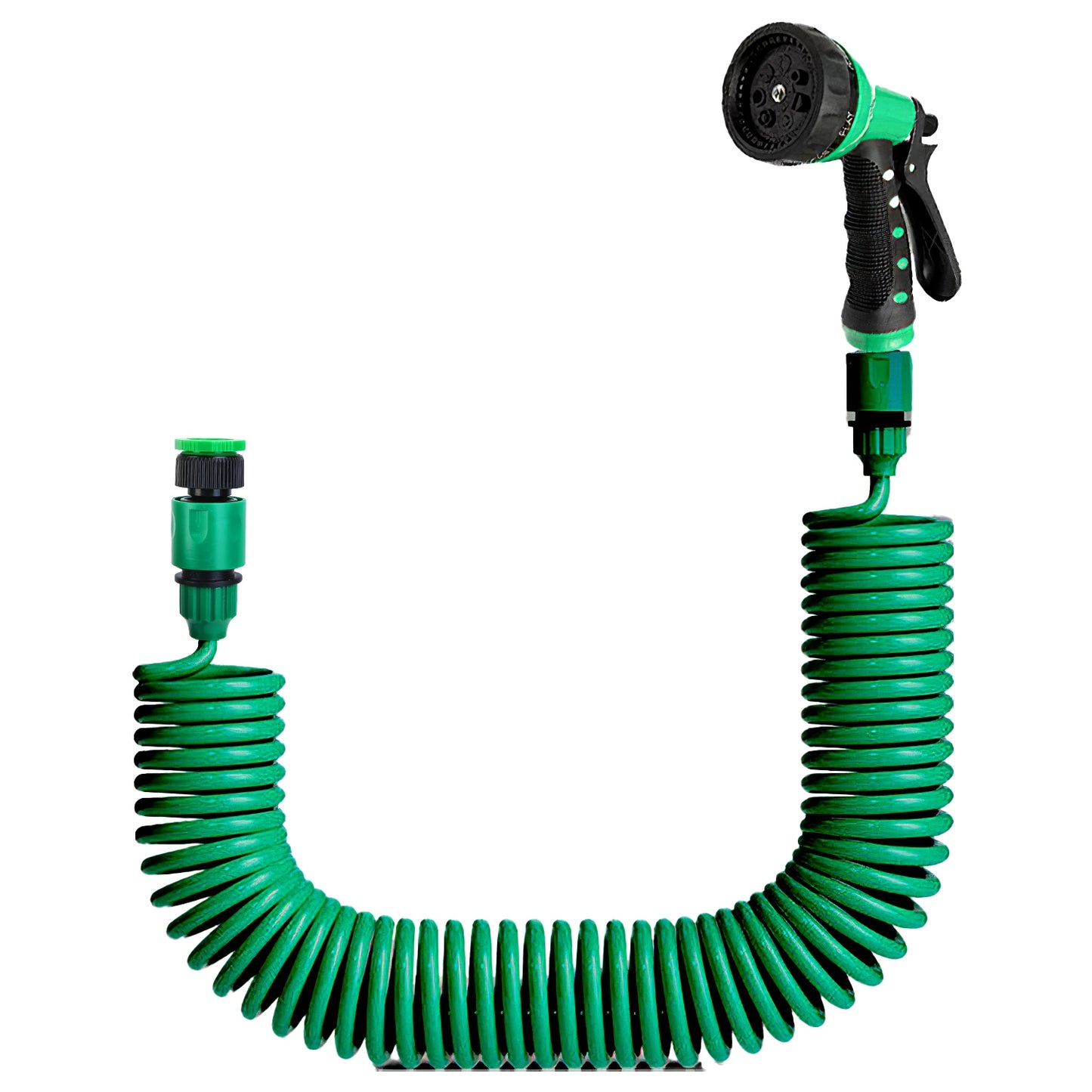 Self-Coiling Garden Hose with 7-Mode Sprayer - 49.2ft