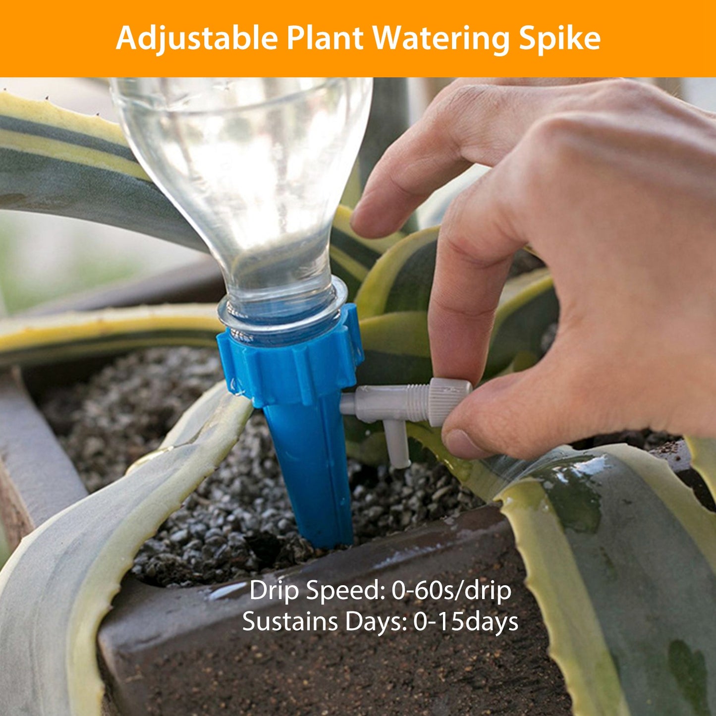 Plant Watering Spikes with Adjustable Valve - 24 Pack