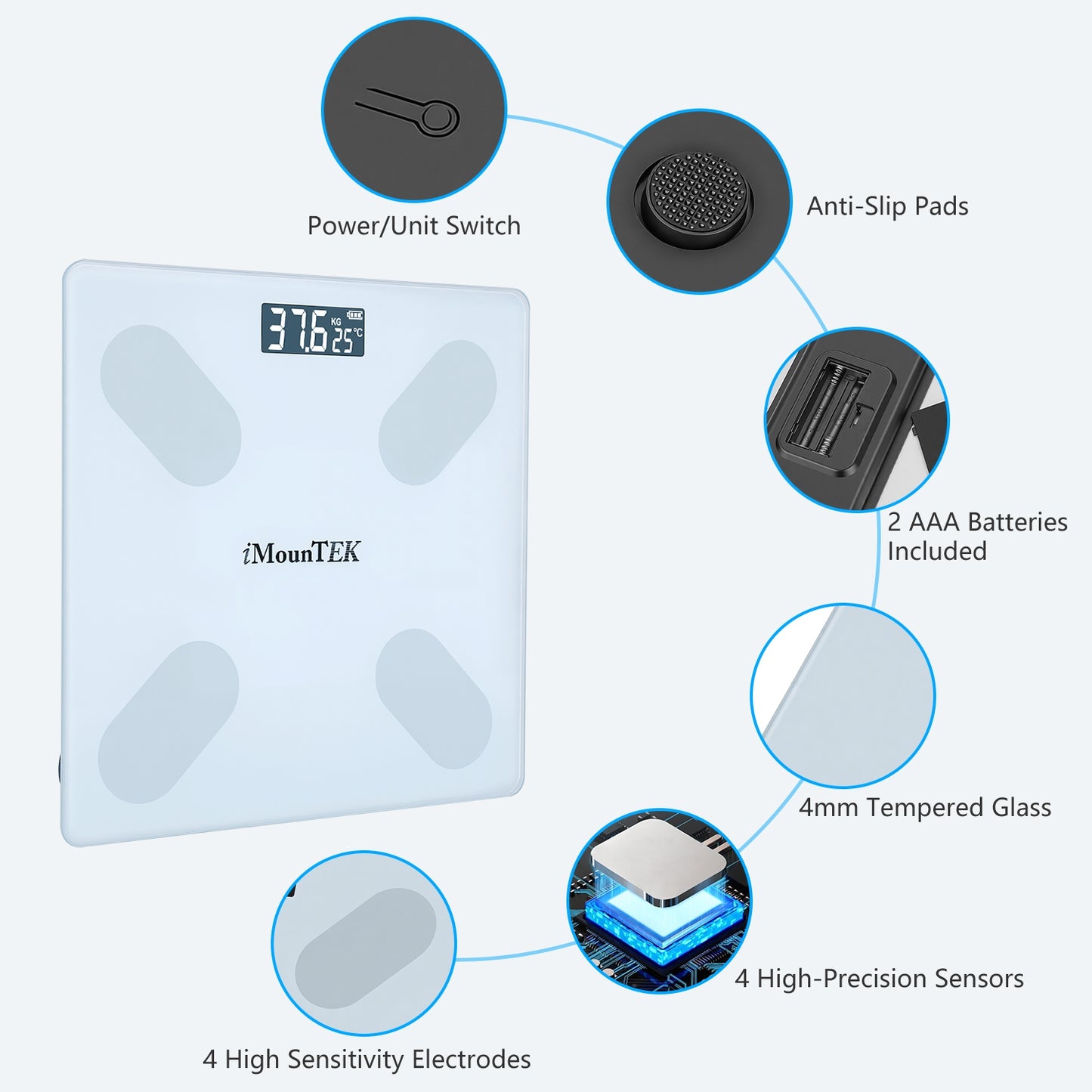 Smart Body Composition Scale with App Sync & 18 Health Metrics