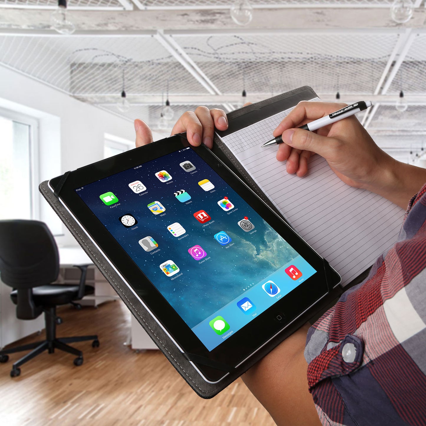 Tablet Padfolio with Notepad 8" x 10" Black