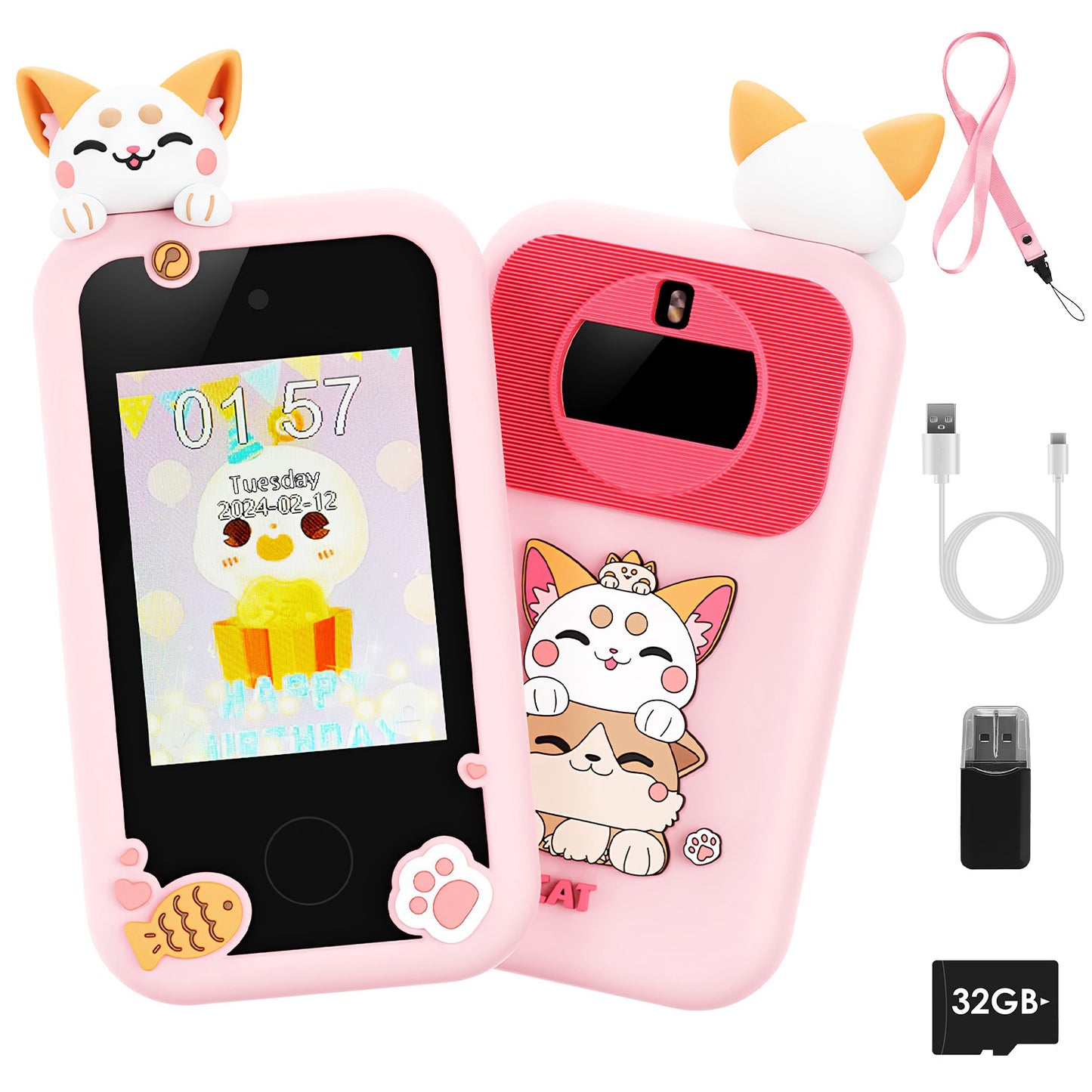 Kids Toy Smartphone with Dual Camera & 16 Educational Games