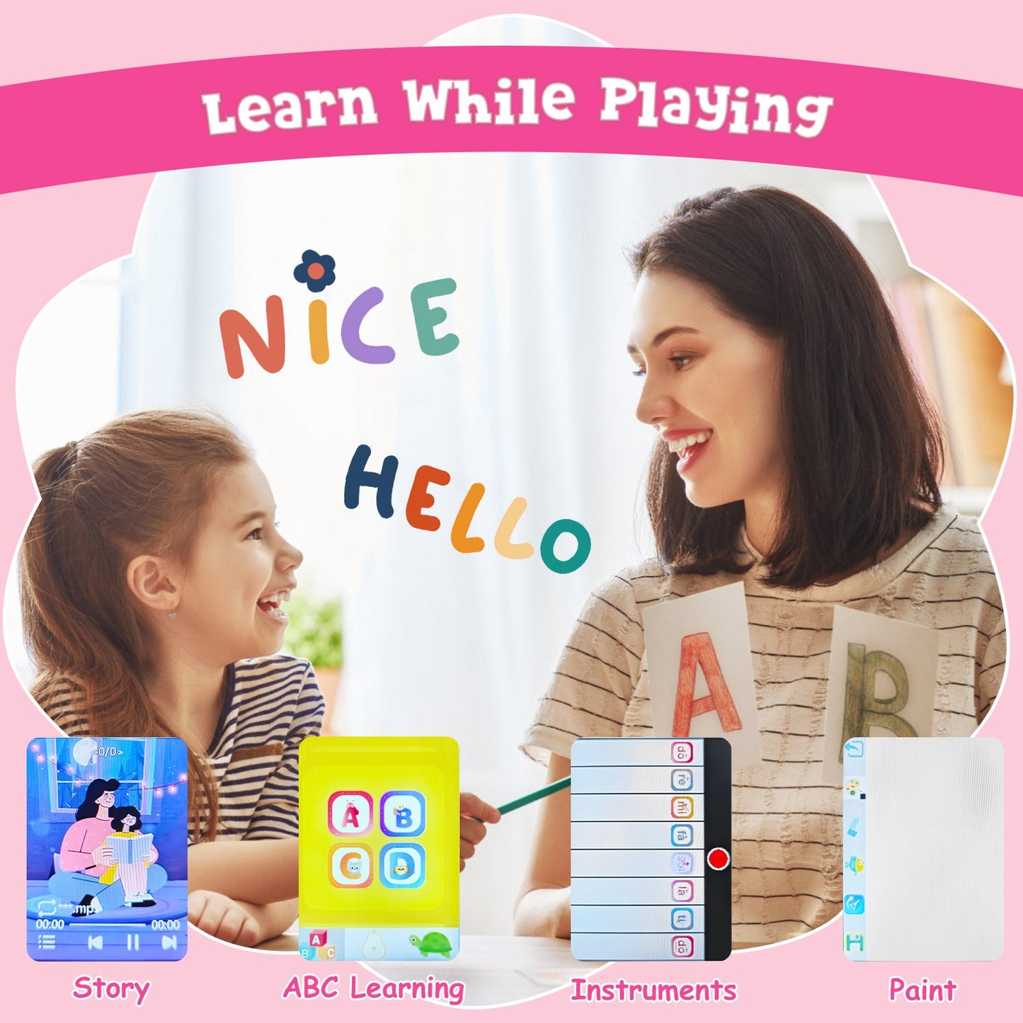 Kids Toy Smartphone with Dual Camera & 16 Educational Games