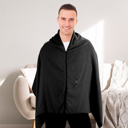 USB Heated Shawl with 3 Heat Levels and Zipper