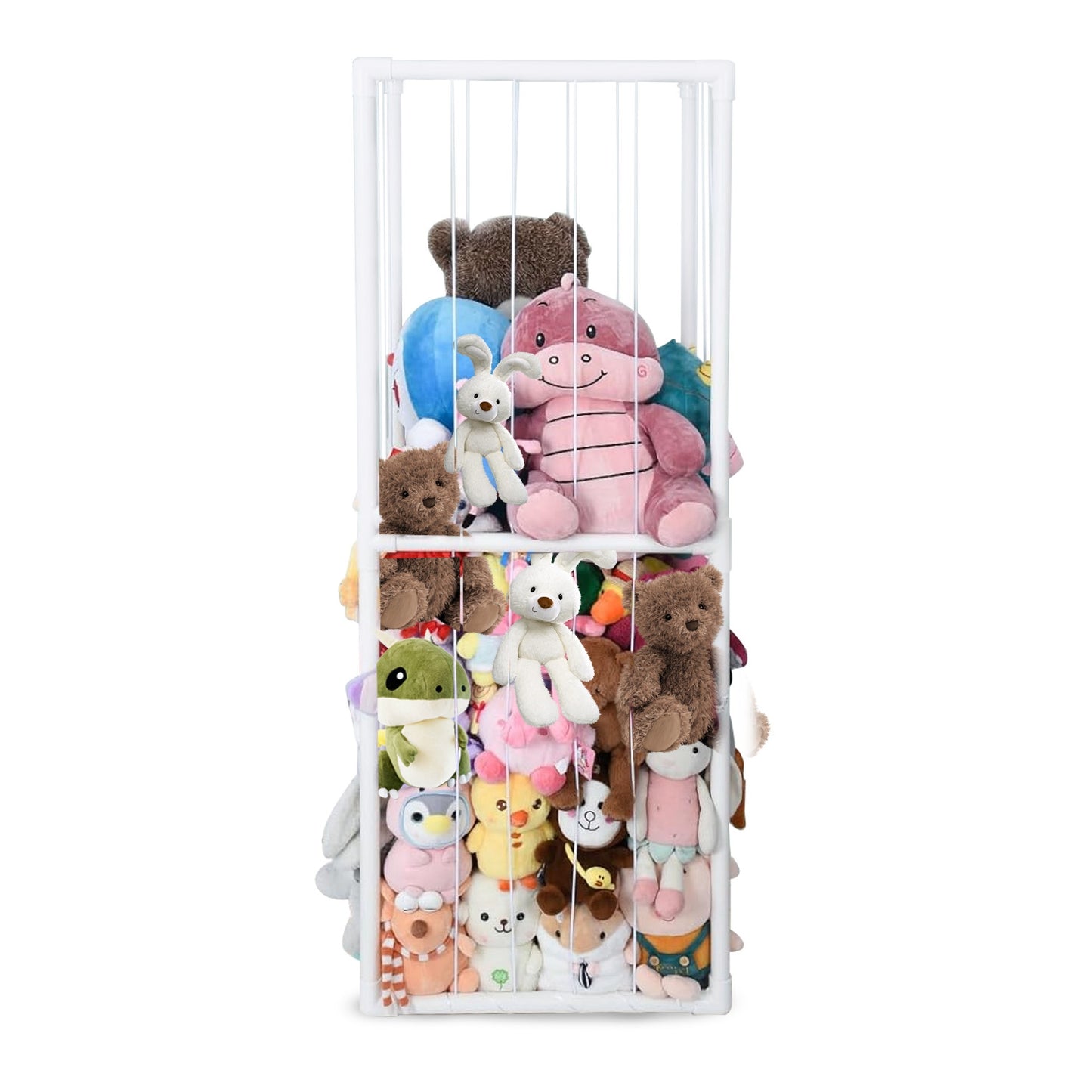 Stuffed Animal Storage Organizer - 63" Tall Standing Cage